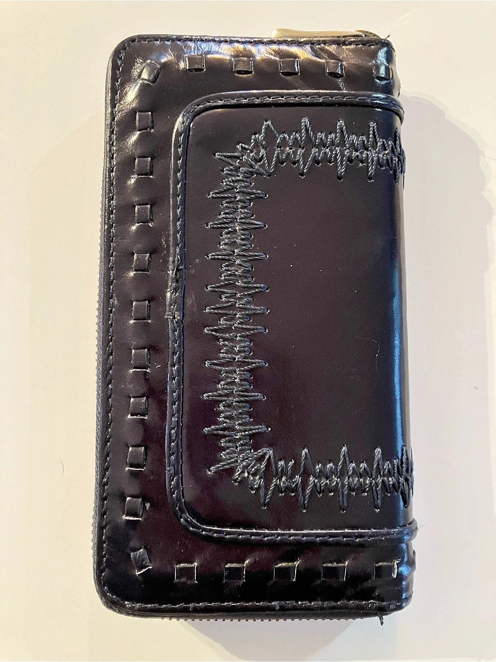 Patricia Nash Imperia Zip-Around Wallet Black Leather "Limited Edition 019 of 20